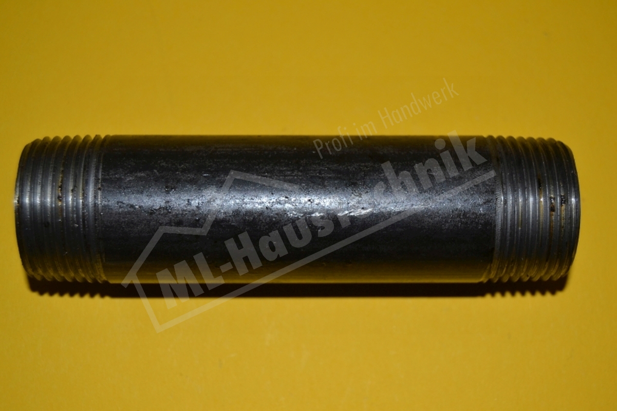 Fitting schwarz Rohr-doppelnippel Nr 23 Gewinde Zoll Rohr Nippel div. Größen
