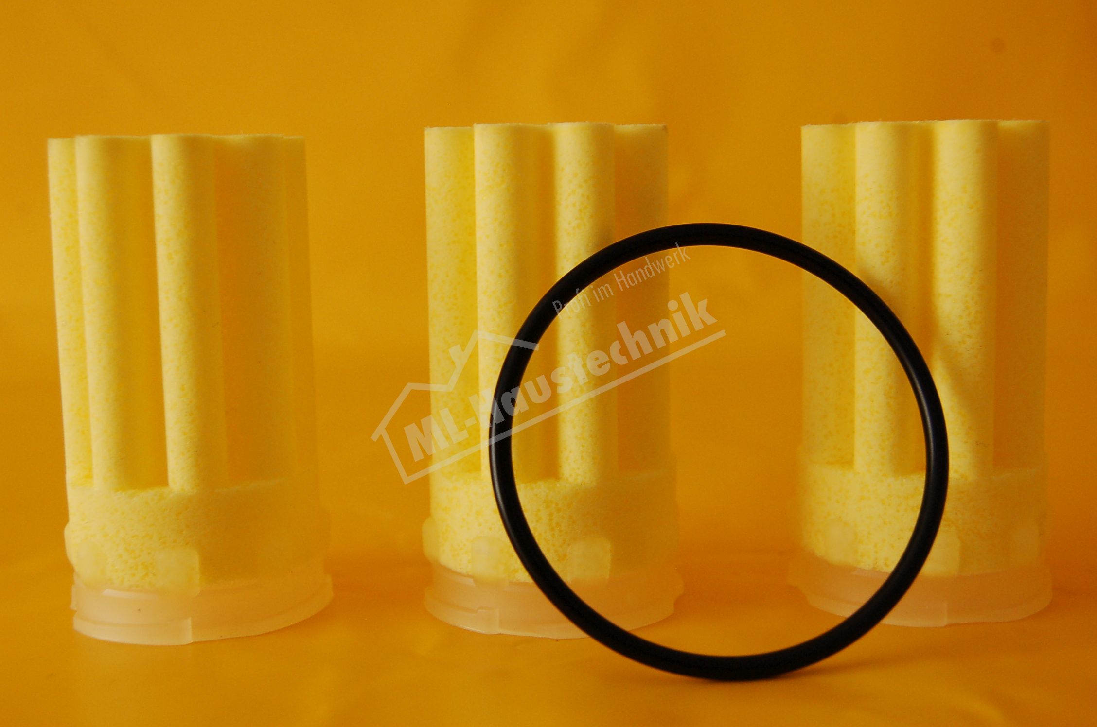 10x Heizölfiltereinsatz Sinterkunststoffsiebeinsatz Sternform, gelb 50 µm