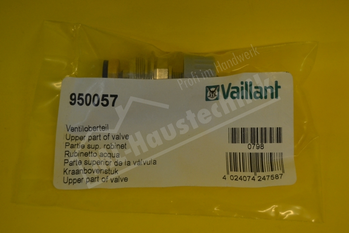 950057 Vaillant Ventiloberteil für Absperrventile Oberteil Ventil